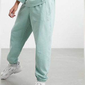 Adidas original premium sweatpants in hazy green part of set